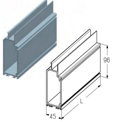 ALUTECH: 4000556 - Профиль воротный  PRD12 фотография